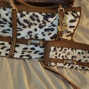 GUESS SHOULDER BAG AND MATCHING WALLET